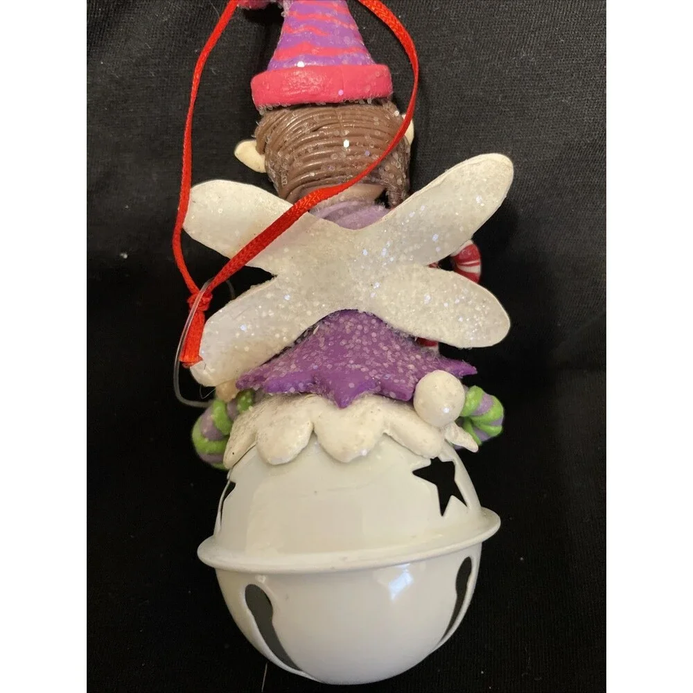 Adorable Girl elf On bell  Christmas Ornament